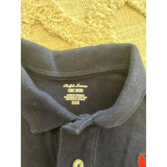 Ralph Lauren Toddler Boys Blue Polo Short Sleeve Shirt 18M 18 Months - Picture 3 of 4